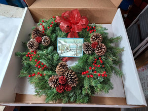 Gift-Boxed Evergreen Wreaths, Fresh Fir, Hand-crafted at Brush Creek Brush Creek Gift and Garden Nook