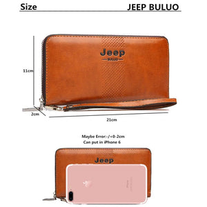 JEEP BULUO Famous Brand Long Wallet Men's Wallets Purse Large Capacity Handbags Clutch Bag For Man pu Leather Fashion JEEPA210 Brush Creek Gift and Garden Nook