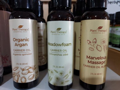 Plant Therapy Carrier Oils: Argan, Meadow Foam, Marvelous Massage, Coconut, Rosehip Brush Creek Gift and Garden Nook