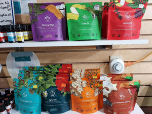 Tea Spot Herbal Teas: Cinnamon Spice, Morning Mojo, Keep Fit, LIghts Out Brush Creek Gift and Garden Nook