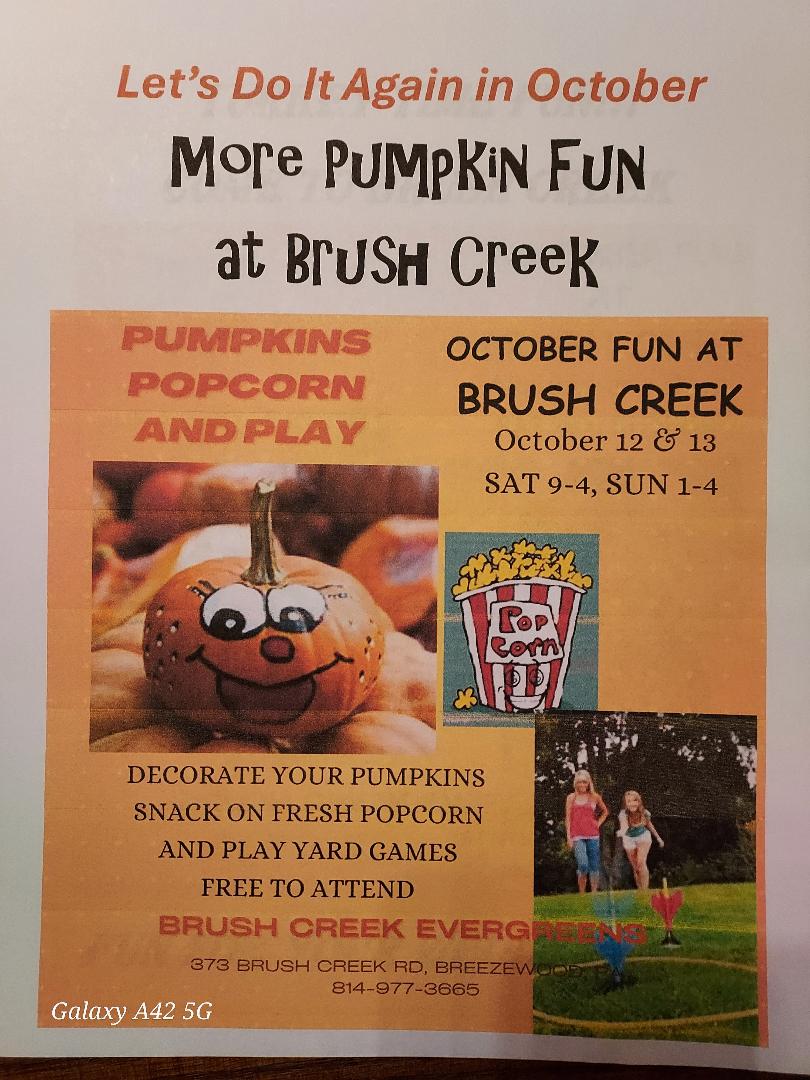 October Pumpkin Decorating Fun at Brush Creek