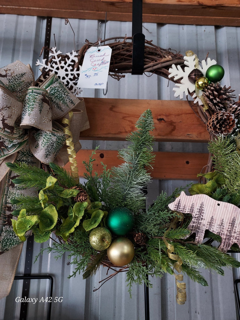 Handcrafted Seasonal Wreaths – Decorated Grapevine or Corn Stalk Plume Styles - Brush Creek Gift and Garden Nook