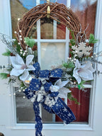 Handcrafted Seasonal Wreaths – Decorated Grapevine or Corn Stalk Plume Styles - Brush Creek Gift and Garden Nook