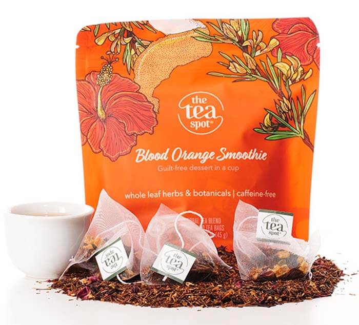 The Tea Spot Organic Herbal Tea Collection - Blood Orange Smoothie & Flat Belly Hibiscus Cucumber | Loose Leaf Wellness Teas - Brush Creek Evergreens