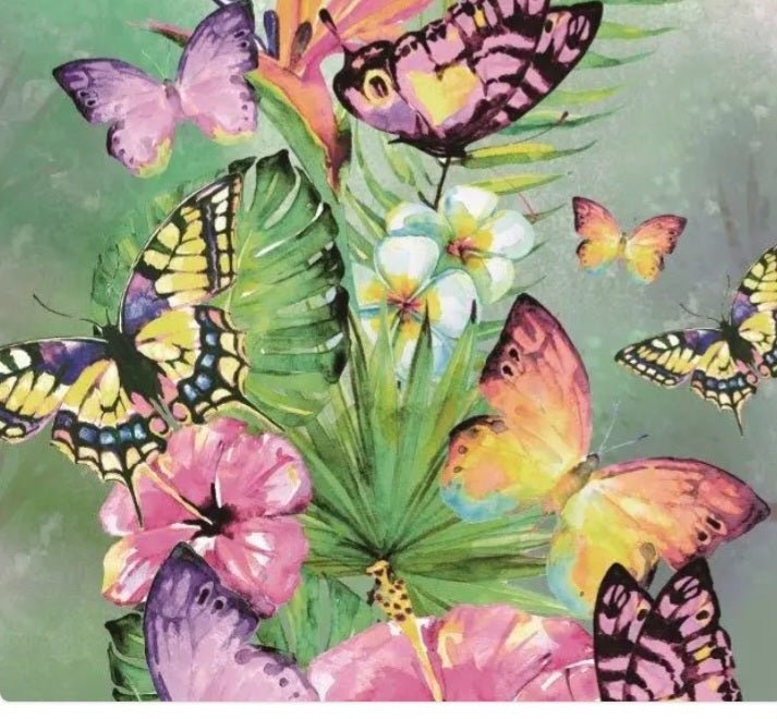 Butterfly Welcome garden flag 12 in x 18 in - Brush Creek Gift and Garden Nook