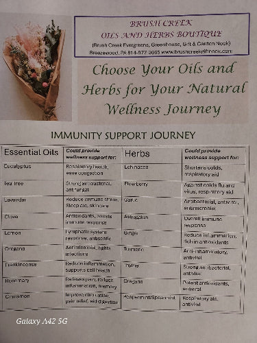 IMMUNE - SUPPORT Natural Wellness Bundle - Immune Support - Essential Oil Roller Kit & Herbal Tea Set with Almond Carrier Oil 