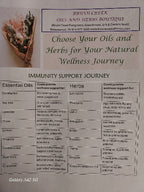 IMMUNE - SUPPORT Natural Wellness Bundle - Immune Support - Essential Oil Roller Kit & Herbal Tea Set with Almond Carrier Oil 