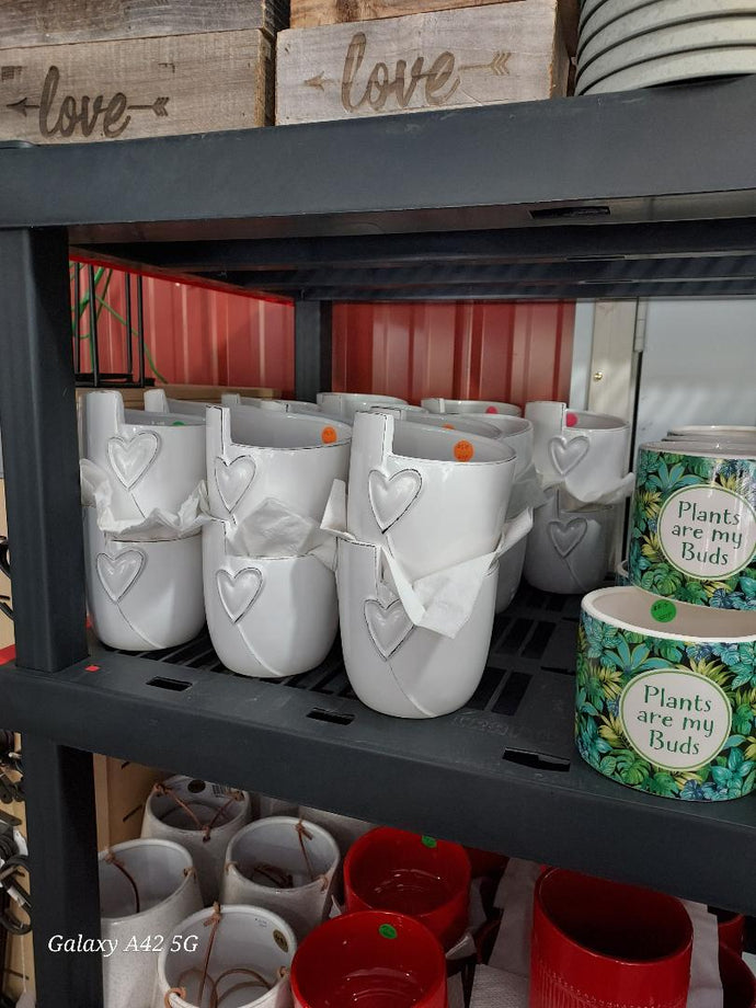 White Heart plant container