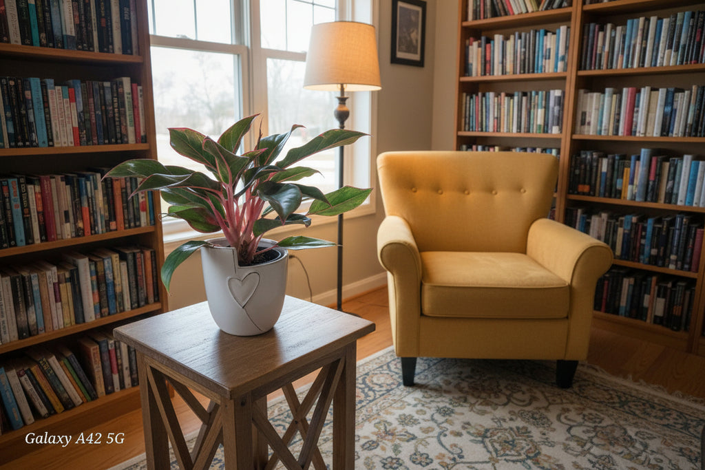 White Heart Shaped Ceramic Planter Pot - 5" Dolomite Plant Container for Succulents & Small Plants