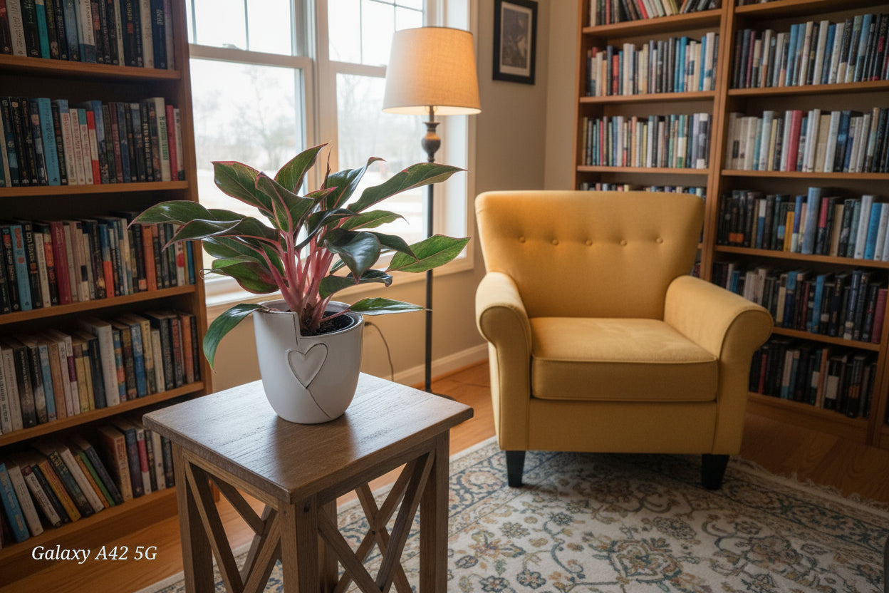 White Heart Shaped Ceramic Planter Pot - 5" Dolomite Plant Container for Succulents & Small Plants