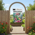 Butterfly Welcome garden flag 12 in x 18 in - Brush Creek Gift and Garden Nook