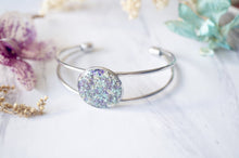 Real Dried Flowers and Resin Bracelet in Mint Purple White Brush Creek Gift and Garden Nook