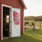 Red Farm Truck garden flag 12 in x 18 in 