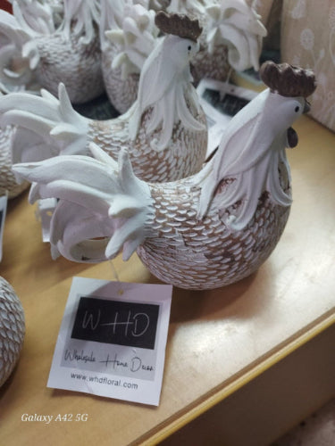 Farmhouse Style Rooster Figurine – 4.5" Rustic Decorative Accent 
