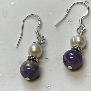 Soho Gemstone And Pearl Silver Earrings Brush Creek Gift and Garden Nook