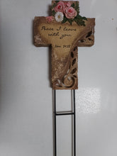 Solar Memorial Cross with ground stake Brush Creek Gift and Garden Nook