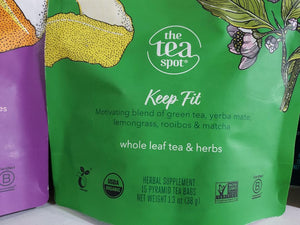 Tea Spot Herbal Teas: Cinnamon Spice, Morning Mojo, Keep Fit, LIghts Out Brush Creek Gift and Garden Nook