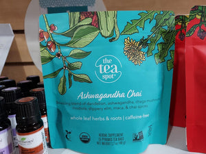 The Tea Spot power herb teas: Immunity Tea, Ashwagandha Chai, Tumeric Tonic Brush Creek Gift and Garden Nook
