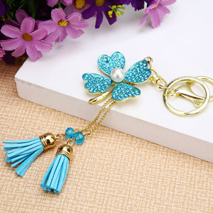 Water Drill Tulip Keychain: car key deduction female metal custom package pendant key chain circle foreign trade gifts wholesale Brush Creek Gift and Garden Nook