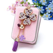 Water Drill Tulip Keychain: car key deduction female metal custom package pendant key chain circle foreign trade gifts wholesale Brush Creek Gift and Garden Nook