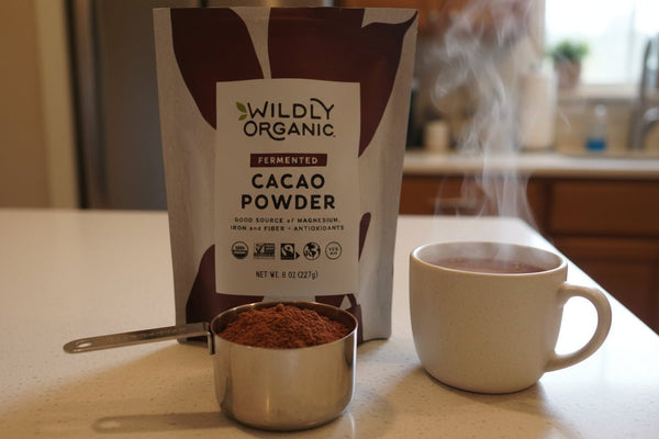 Wildly Organic Fermented Cacao Powder 8 oz Raw Unsweet Cocoa