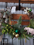 Handcrafted Seasonal Wreaths – Decorated Grapevine or Corn Stalk Plume Styles