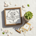 Gift set with live plant and coordinating home décor items-ready to gift set. 