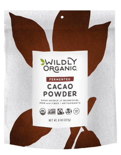 Wildly Organic Fermented Raw Organic Cacao Powder 8 oz pouch