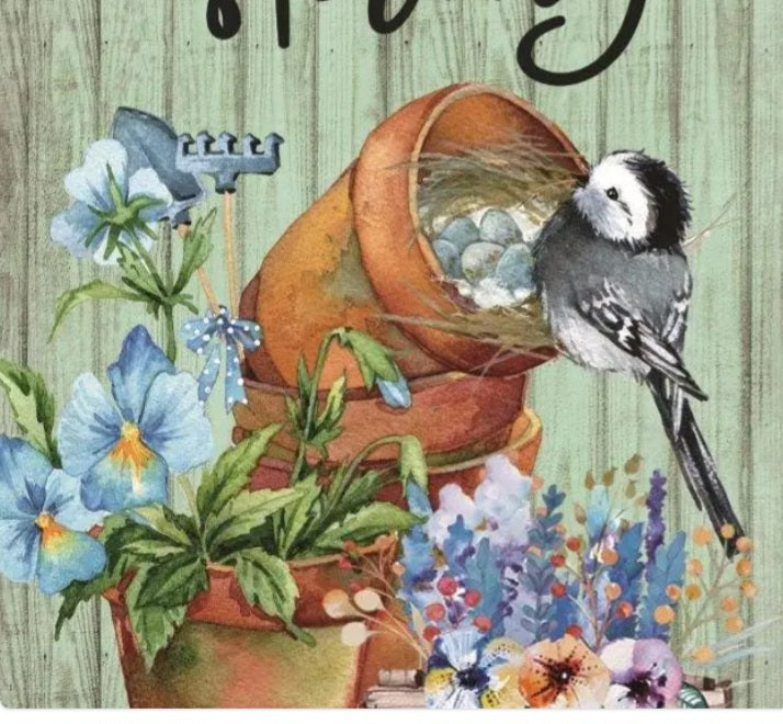 Blue Bird garden flag 12 in x 18 in