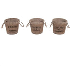 Rustic Charm Wooden Planter Bucket 4" - Brush Creek Gift and Garden Nook