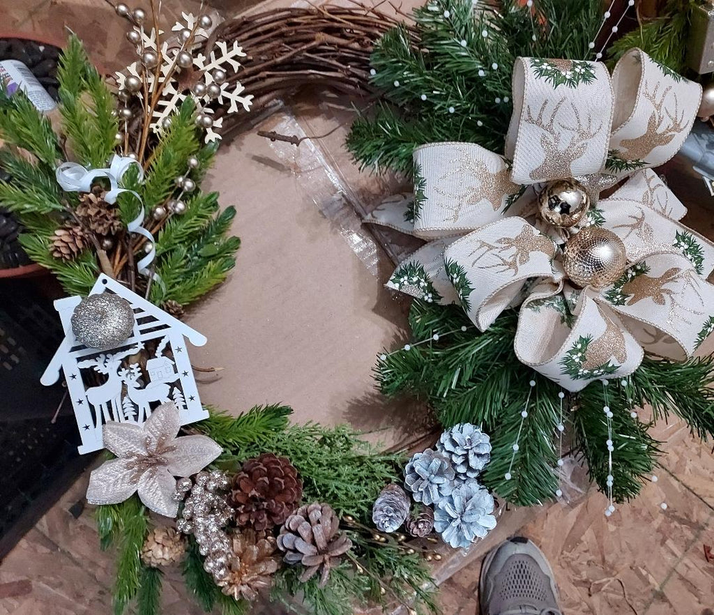 Handcrafted Seasonal Wreaths – Decorated Grapevine or Corn Stalk Plume Styles - Brush Creek Gift and Garden Nook